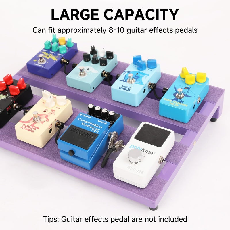 GHOSTFIRE Ghost Fire Limited Edition Guitar Pedal Board Aluminum Alloy 2.6lb Effect Pedalboard 17"x12.5"x3 "with Carry Bag,New V series (V-STANDARD 1.0 PURPLE) - Image 3